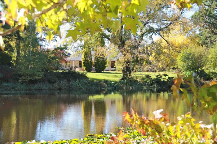 The 1840’s home sits snugly in the landscape.