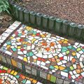 Detail mosaic and bottle steps©Kim Woods&nbsp;Rabbidge